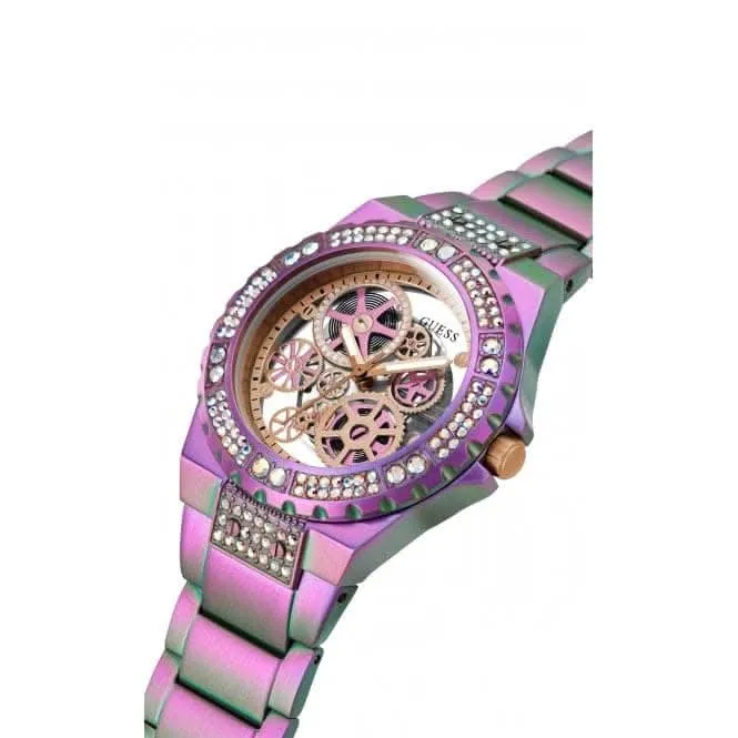 Guess Ladies Reveal Stainless Steel Iridescent Watch GW0302L3