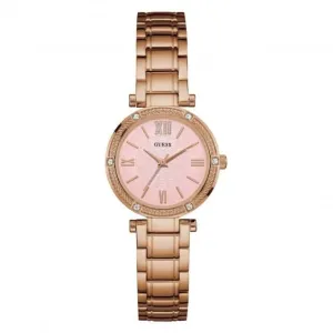 Guess Ladies Rose Gold Pink Dial Watch W1134L2