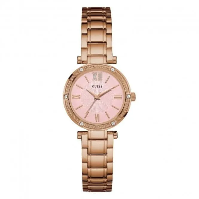Guess Ladies Rose Gold Pink Dial Watch W1134L2