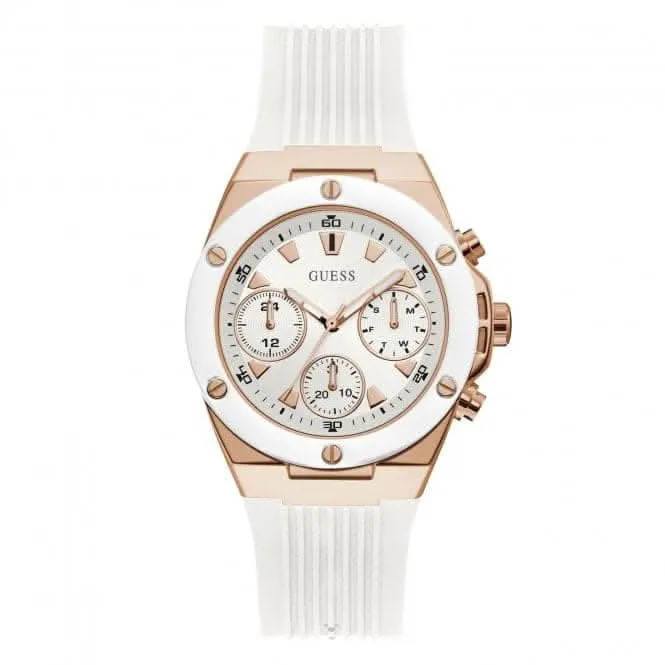 Guess Ladies Sport Stainless Steel White Watch GW0030L3