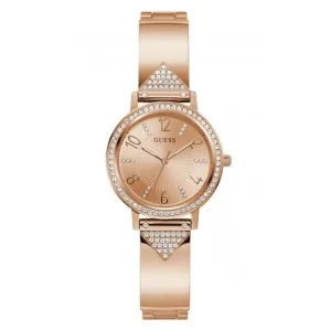 Guess Ladies Tri Luxe Stainless Steel Rose Gold Watch GW0474L3