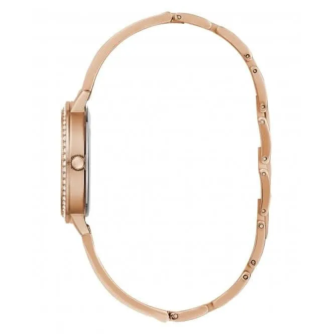 Guess Ladies Tri Luxe Stainless Steel Rose Gold Watch GW0474L3