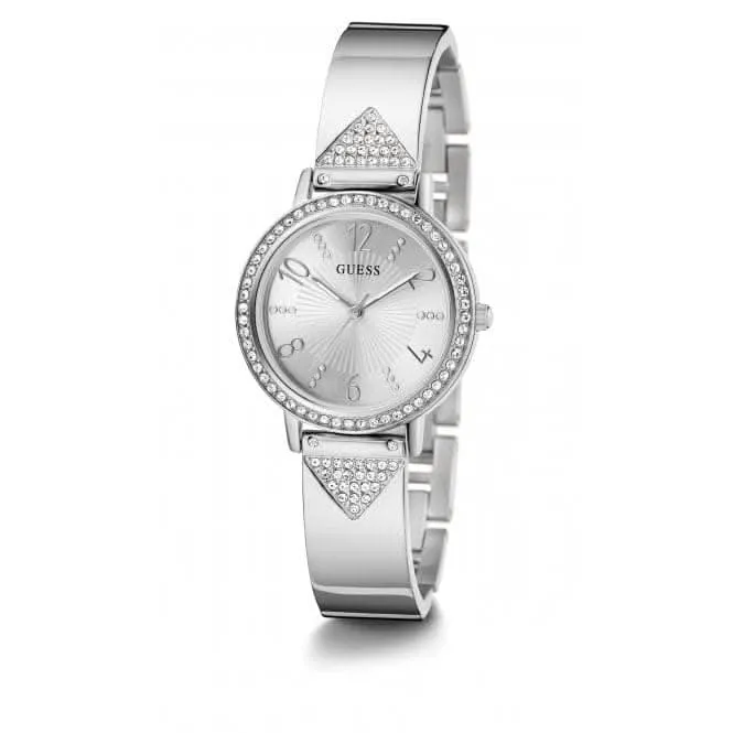 Guess Ladies Tri Luxe Stainless Steel Silver Watch GW0474L1
