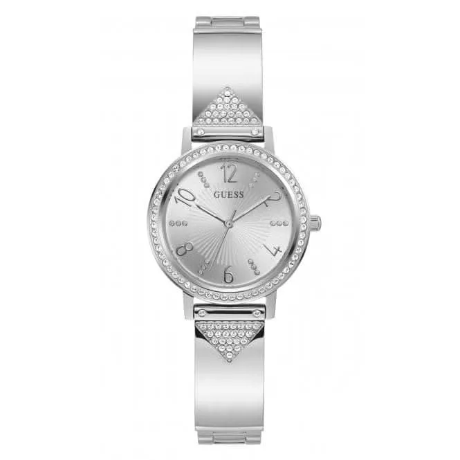 Guess Ladies Tri Luxe Stainless Steel Silver Watch GW0474L1