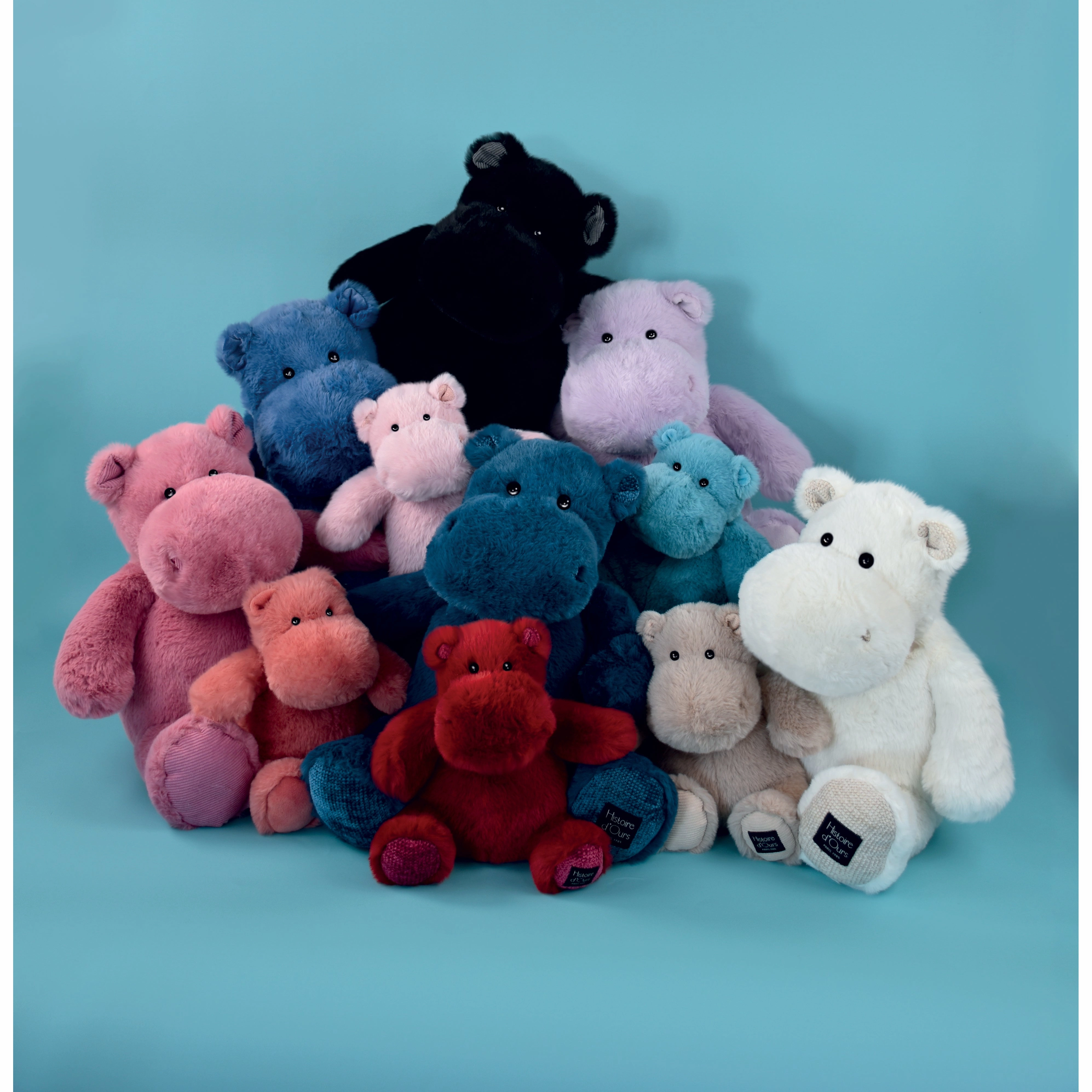 Histoire d'Ours Hippo Raspeberry Pink 40cm