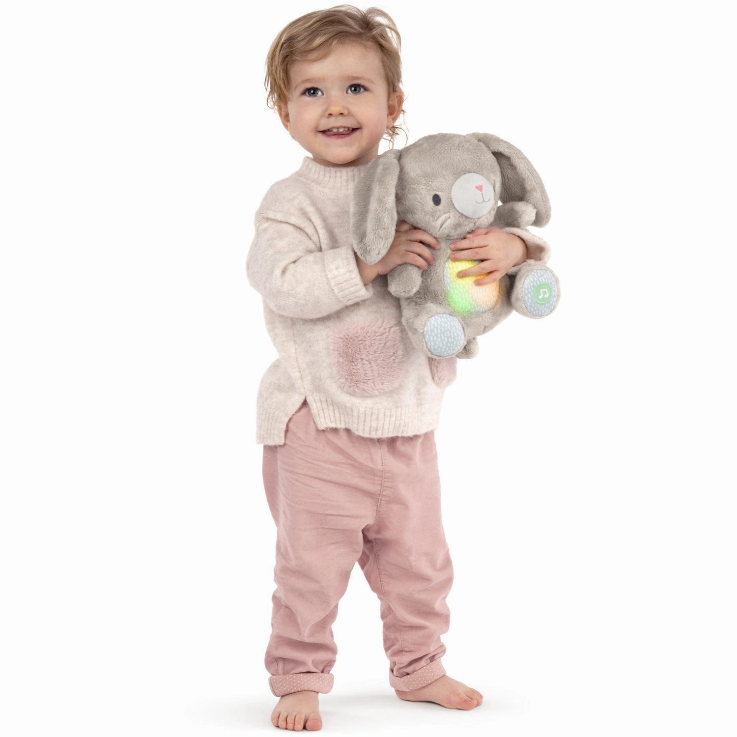 Ingenuity Grey Heart To Hugs Sylvi Bunny Teddy With Heart Sound And Light