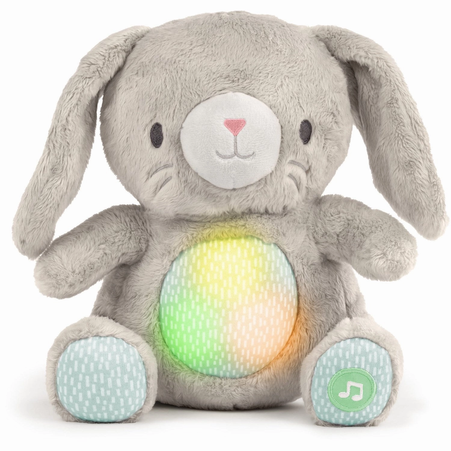Ingenuity Grey Heart To Hugs Sylvi Bunny Teddy With Heart Sound And Light