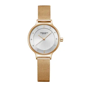 Jewelry Aries Watches ARIES GOLD ENCHANT GOLD STAINLESS STEEL L 5033Z G-W MESH STRAP WOMEN'S WATCH