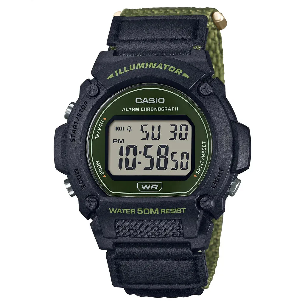Jewelry Casio Watches Casio - Digital Velcro Band watch Green & Black