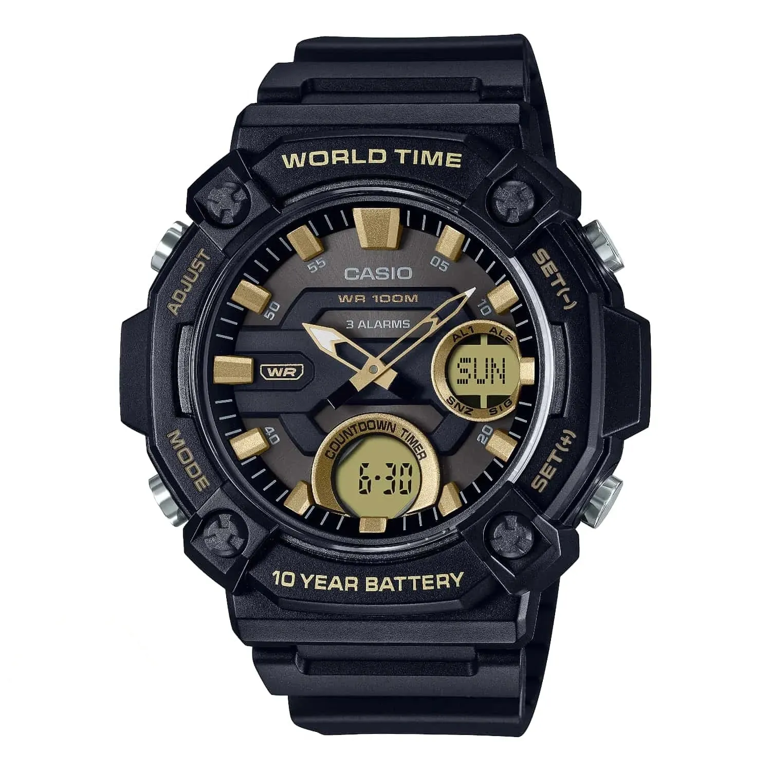 Jewelry Casio Watches Casio - Duo Monotone Silver Face With Black Dial