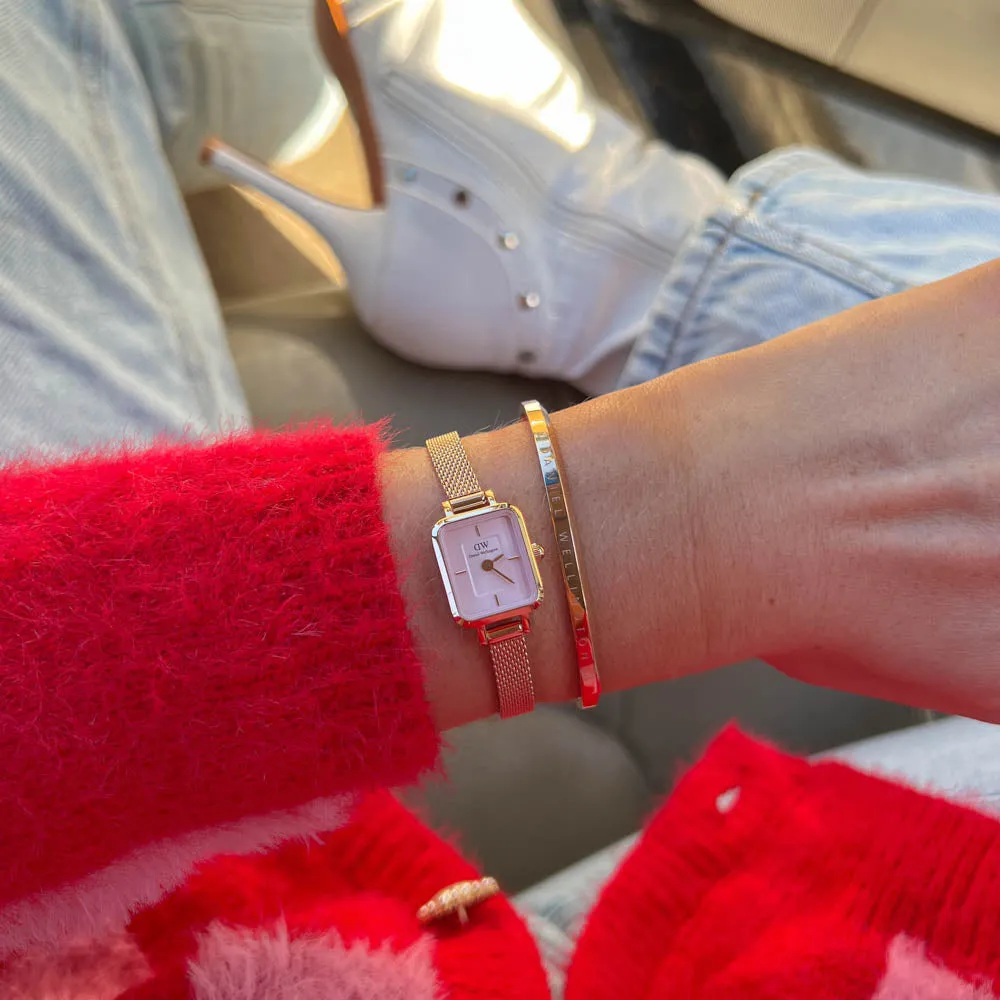 Jewelry Daniel Wellington Watches Daniel Wellington Quadro Mini Melrose Rose Gold Watch