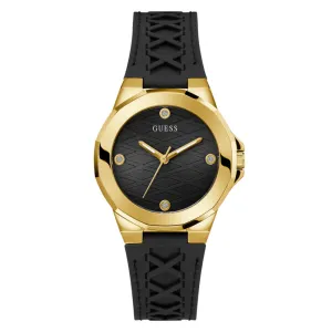 Jewelry Guess Watches Guess Analog Black Silicone Strap Women Watch GW0599L2
