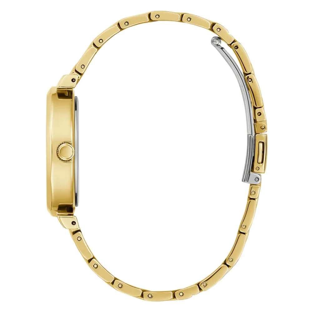 Jewelry Guess Watches Guess Analog Gold Dial Stainless Steel Strap Women Watch GW0613L2