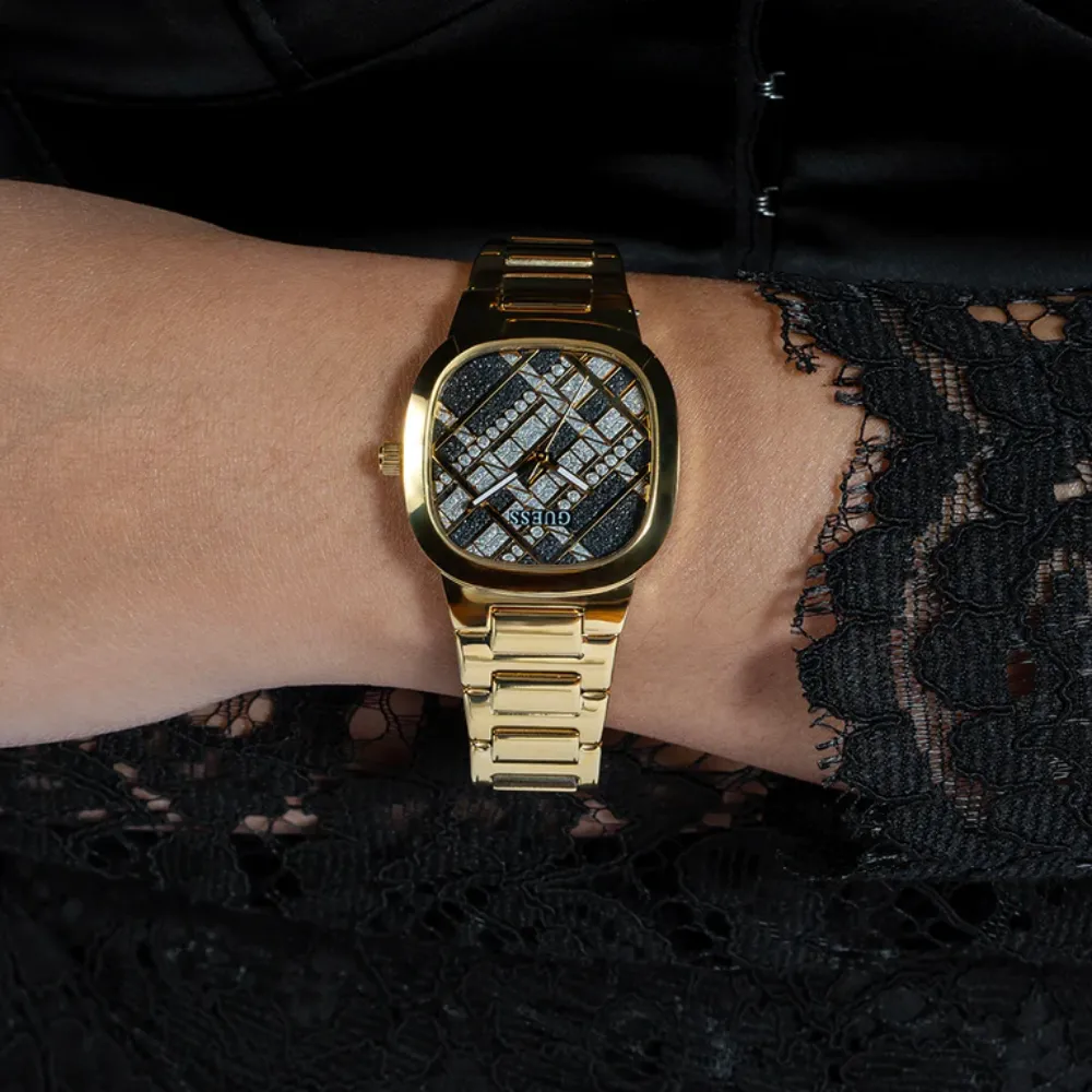 Jewelry Guess Watches Guess Analog Gold Stainless Steel Strap Women Watch GW0600L2