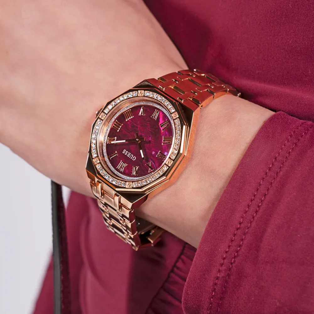 Jewelry Guess Watches Guess Analog Rose Gold Stainless Steel Strap Women Watch GW0770L3