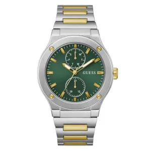 Jewelry Guess Watches Guess Analog Two-Tone Stainless Steel Strap Men Watch GW0795G1