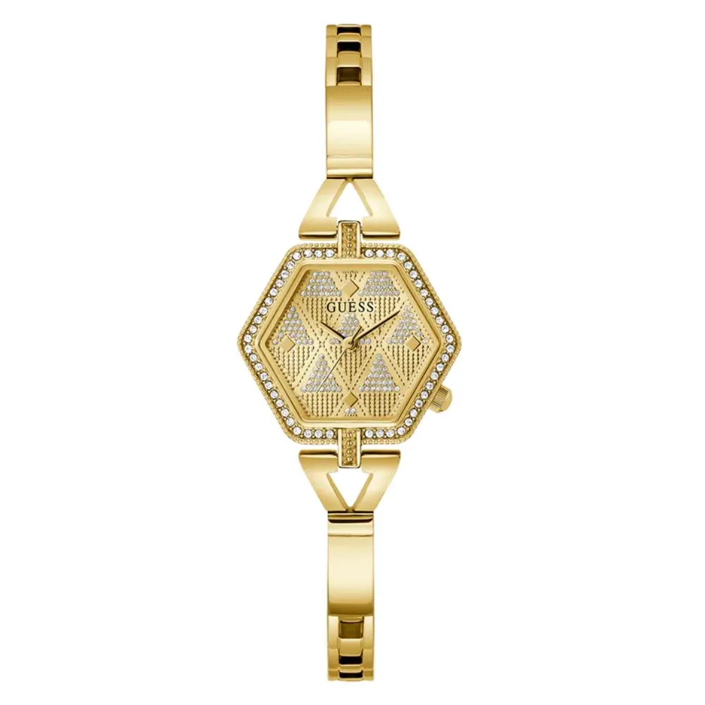 Jewelry Guess Watches Guess Audrey Glitz Analog Gold Tone Women's Watch GW0680L2