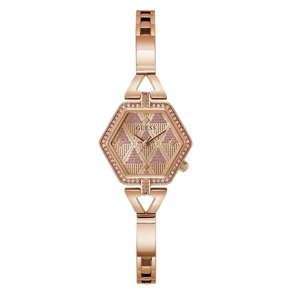 Jewelry Guess Watches Guess Audrey Glitz Analog Rose Gold Tone Women's Watch GW0680L3