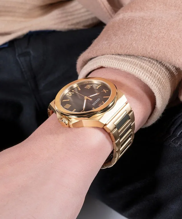 Jewelry Guess Watches Guess Black Dial Gold Tone Analog Watch GW0789G2