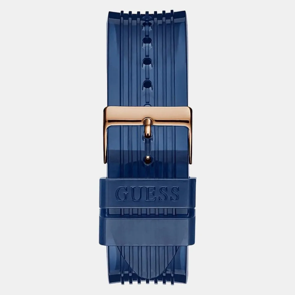 Jewelry Guess Watches Guess Chronograph Blue Dial & Silicone Strap Men Watch GW0425G3