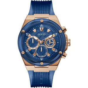 Jewelry Guess Watches Guess Chronograph Blue Dial & Silicone Strap Men Watch GW0425G3
