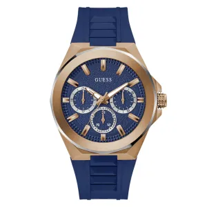 Jewelry Guess Watches Guess Chronograph Blue Silicone Strap Men Watch GW0799G2