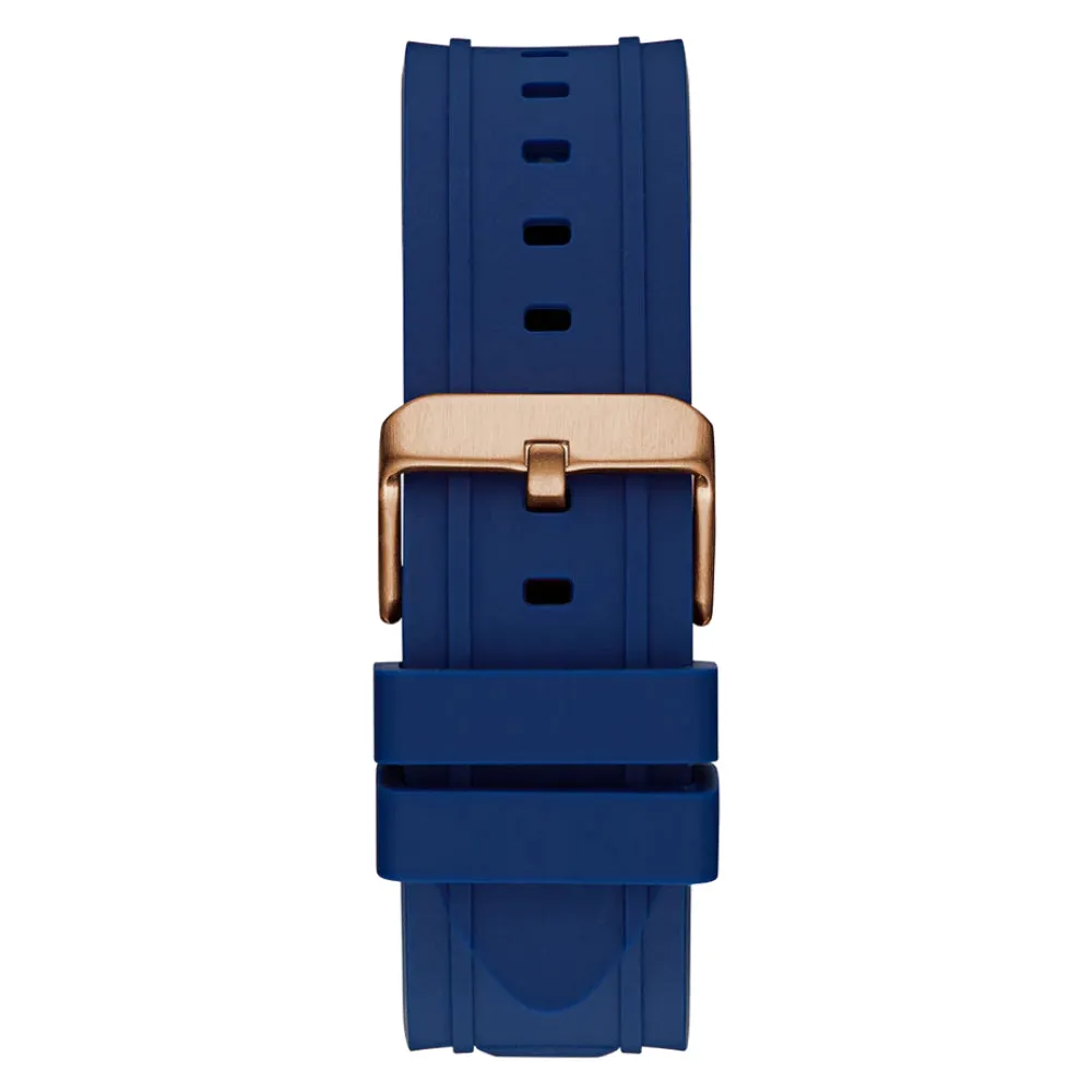 Jewelry Guess Watches Guess Chronograph Blue Silicone Strap Men Watch GW0799G2