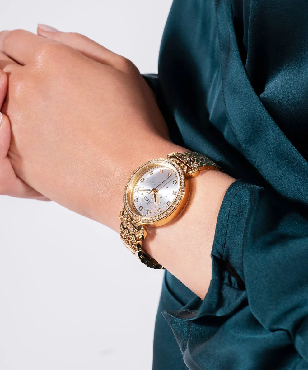 Jewelry Guess Watches GUESS GLITZ DIAL GOLD QUILTED BRACELET WATCH GW0763L2