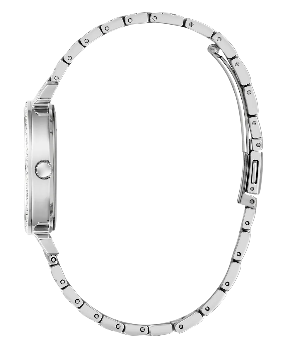 Jewelry Guess Watches GUESS GLITZ DIAL SILVER QUILTED BRACELET WATCH GW0763L1