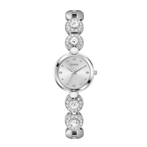 Jewelry Guess Watches GUESS SILVER CRYSTAL LINKS LADIES WATCH GW0757L1