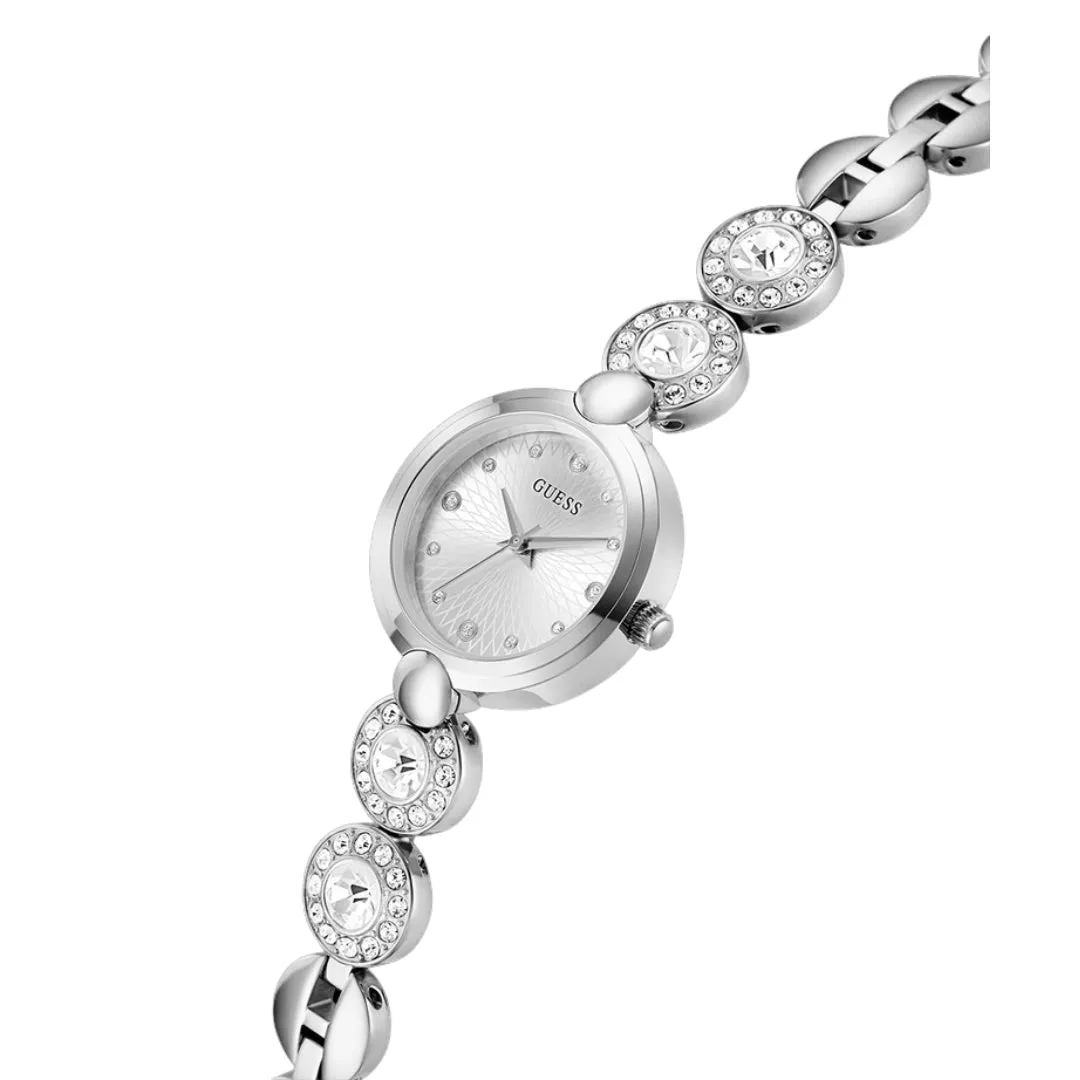 Jewelry Guess Watches GUESS SILVER CRYSTAL LINKS LADIES WATCH GW0757L1