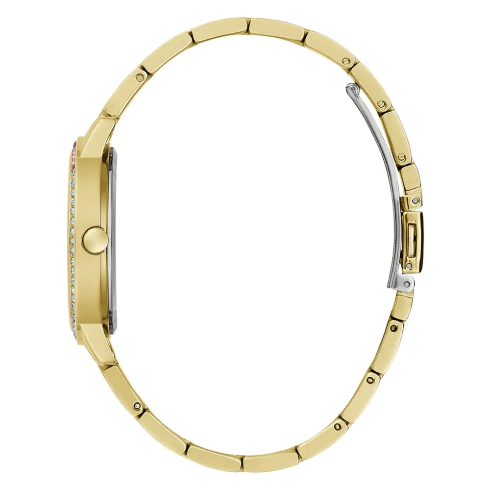 Jewelry Guess Watches Guess Silver Dial Gold Stainless Steel Strap Women Watch GW0657L2