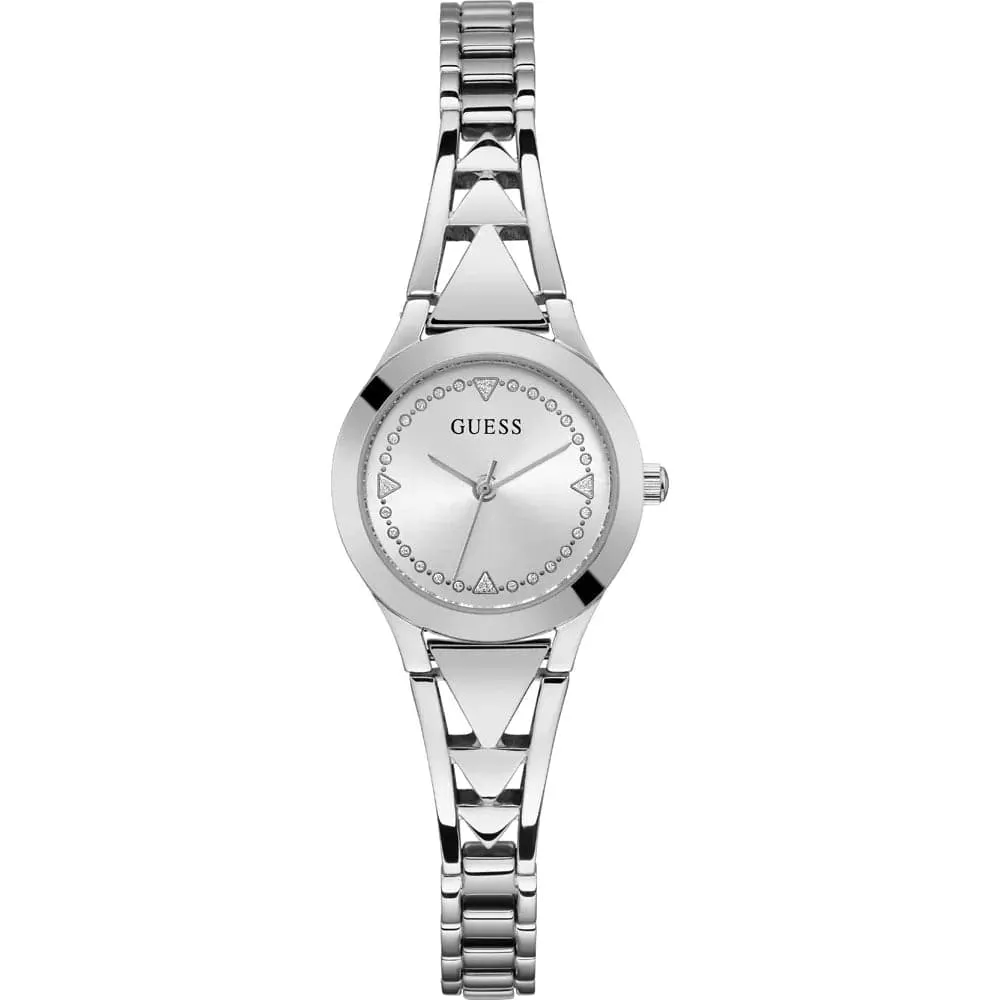 Jewelry Guess Watches Guess Silver Dial Stainless Steel Strap Women Watch GW0609L1