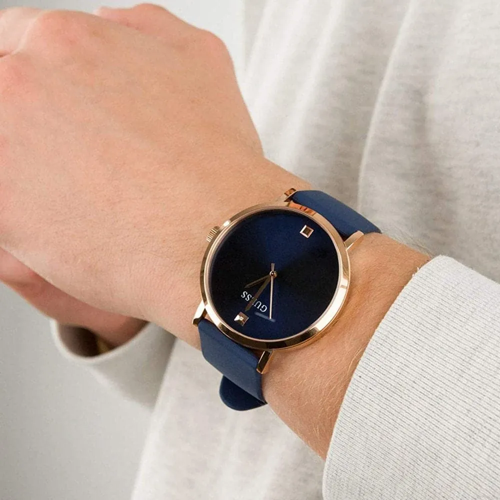 Jewelry Guess Watches GUESS W1264G3 BLUE SILICONE MEN WATCH