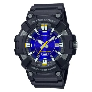 Jewelry_Casio_Watches Casio Duo Blue Face/Black Resin Band Watch
