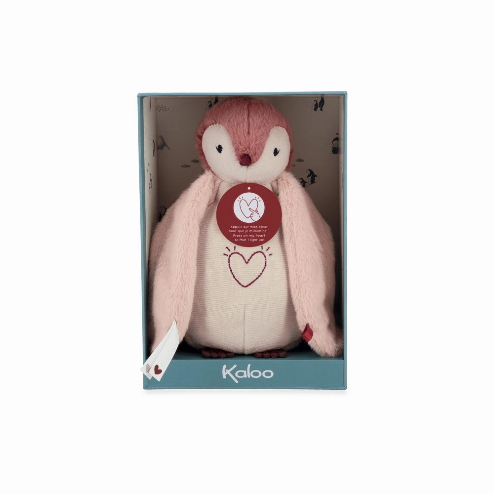Kaloo Nightlight Plush Penguin Pink