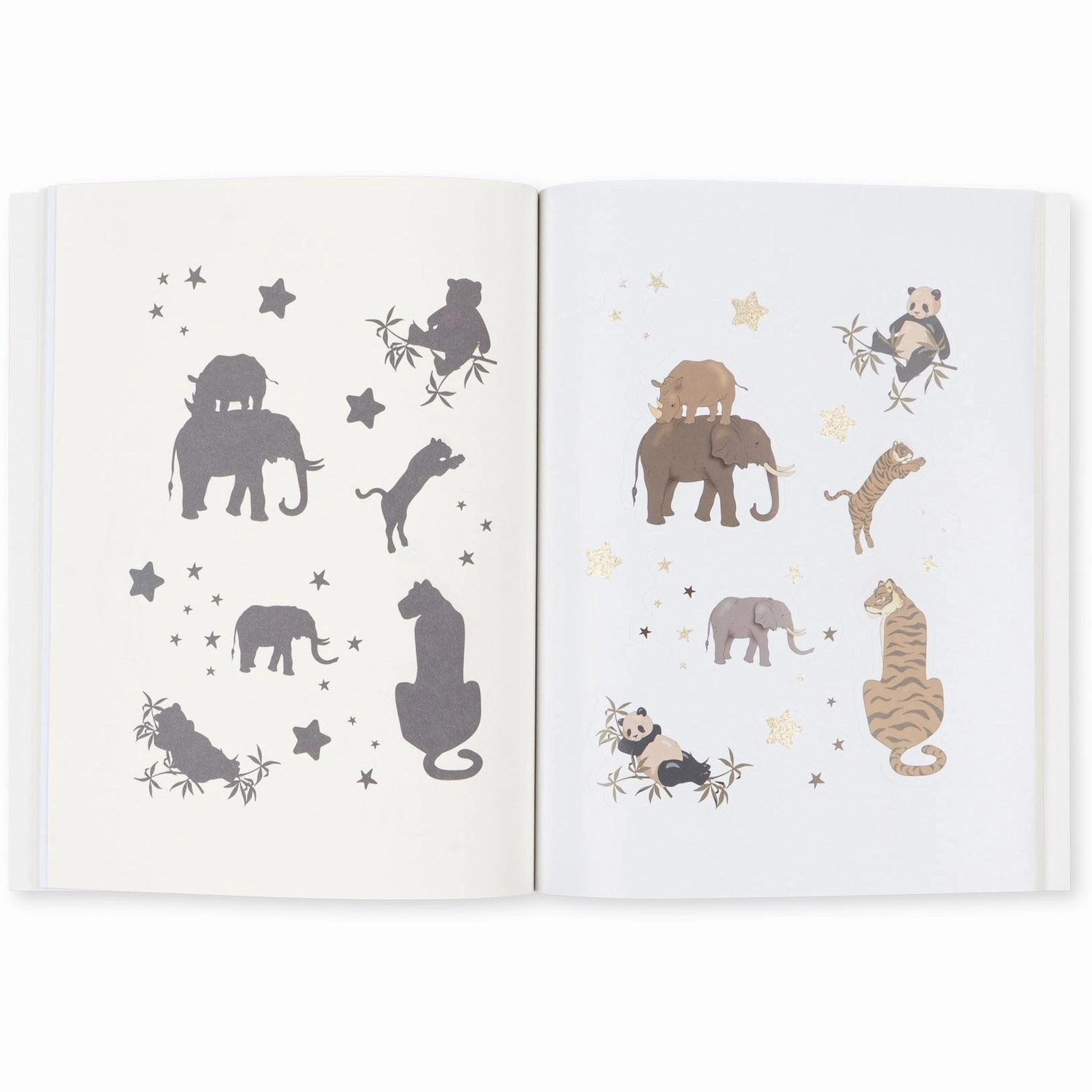 Konges Sljd Activity Book with Coloring Pencils Off White