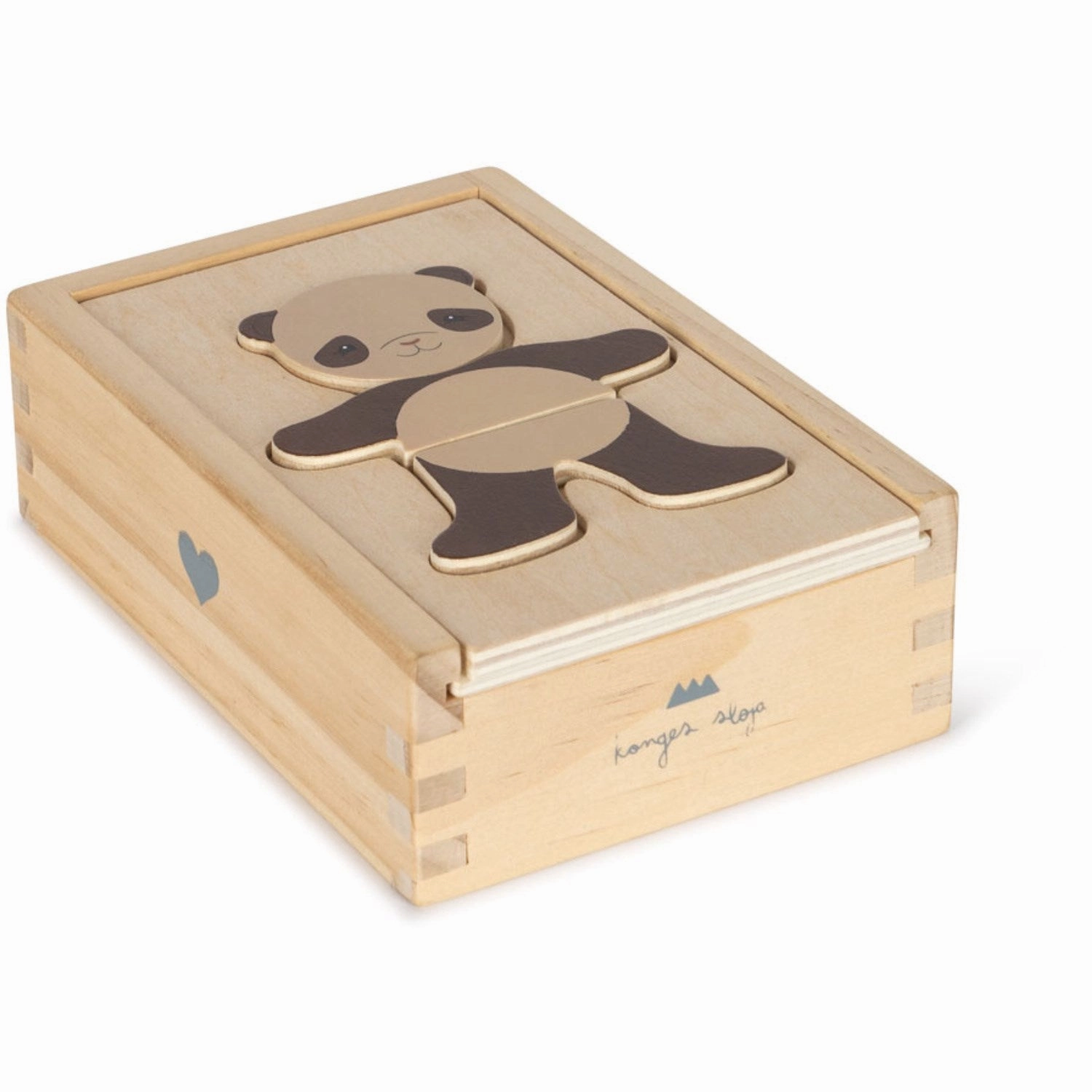 Konges Sljd Animals Wooden Teddy Dress Up Puzzle Fsc