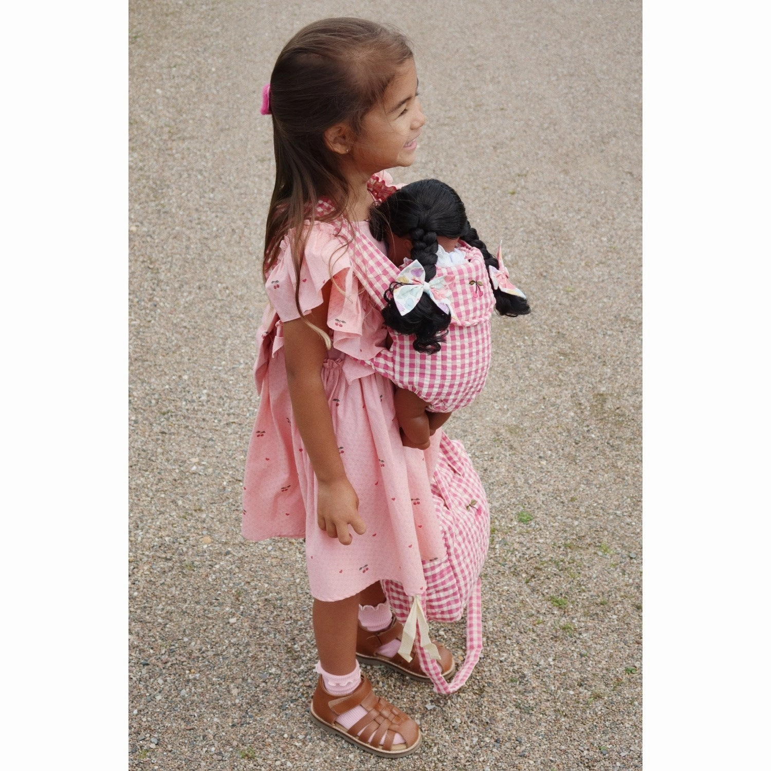 Konges Sljd Bubblegum Check Doll Carrier