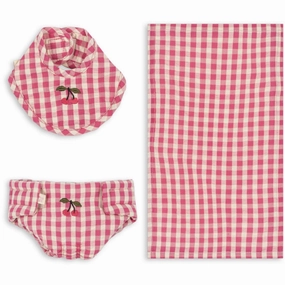Konges Sljd Bubblegum Check Doll Nursery Set