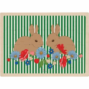 Konges Sljd Bunny Tokki Wooden Bunny Puzzle 24 pcs