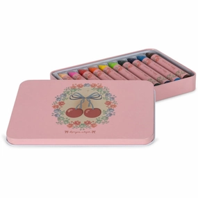 Konges Sljd Cherry Bow Crayons Bees Wax 10 Pcs