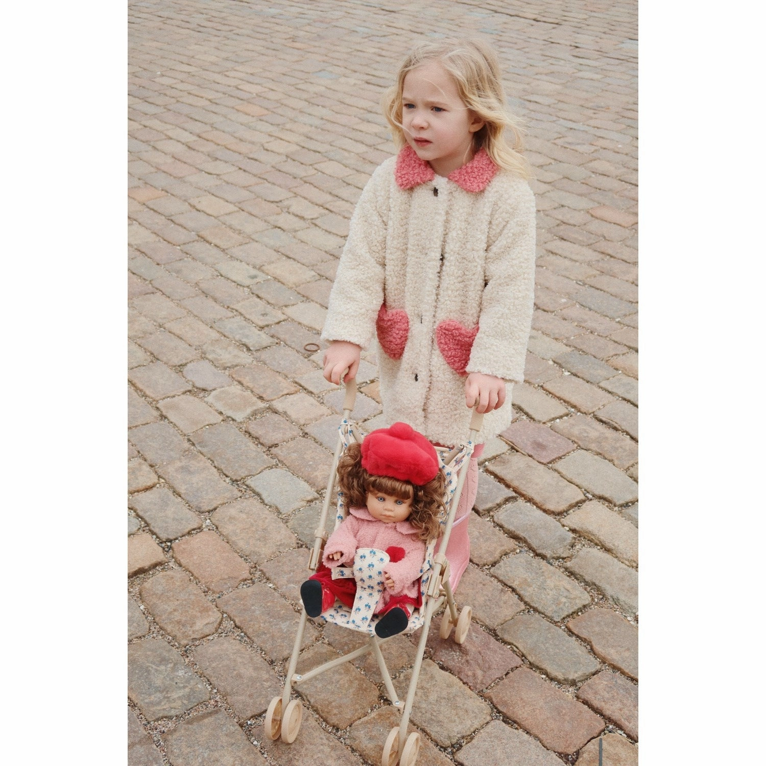 Konges Sljd Ma Grande Cerise Pink Glitter Doll Stroller