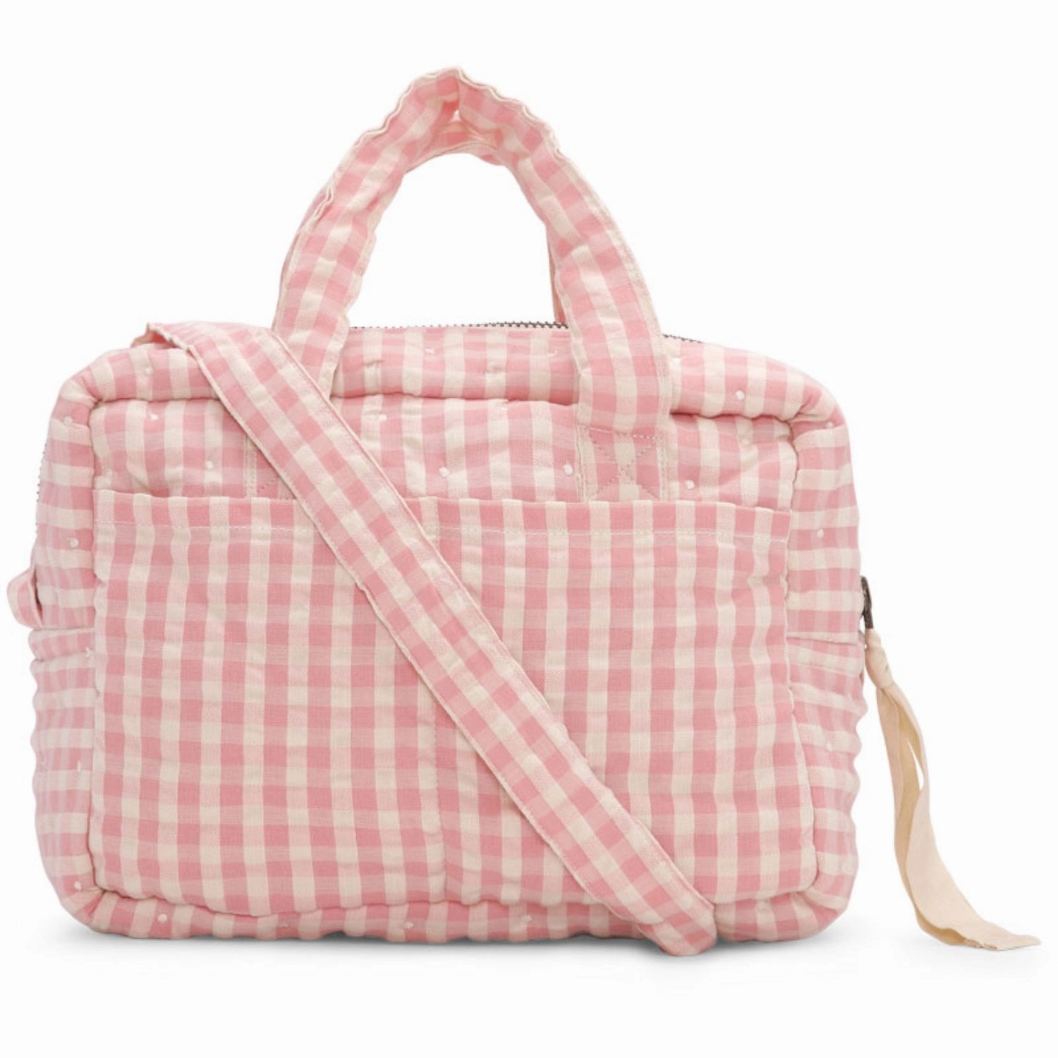 Konges Sljd Powder Pink Check Doll Bag