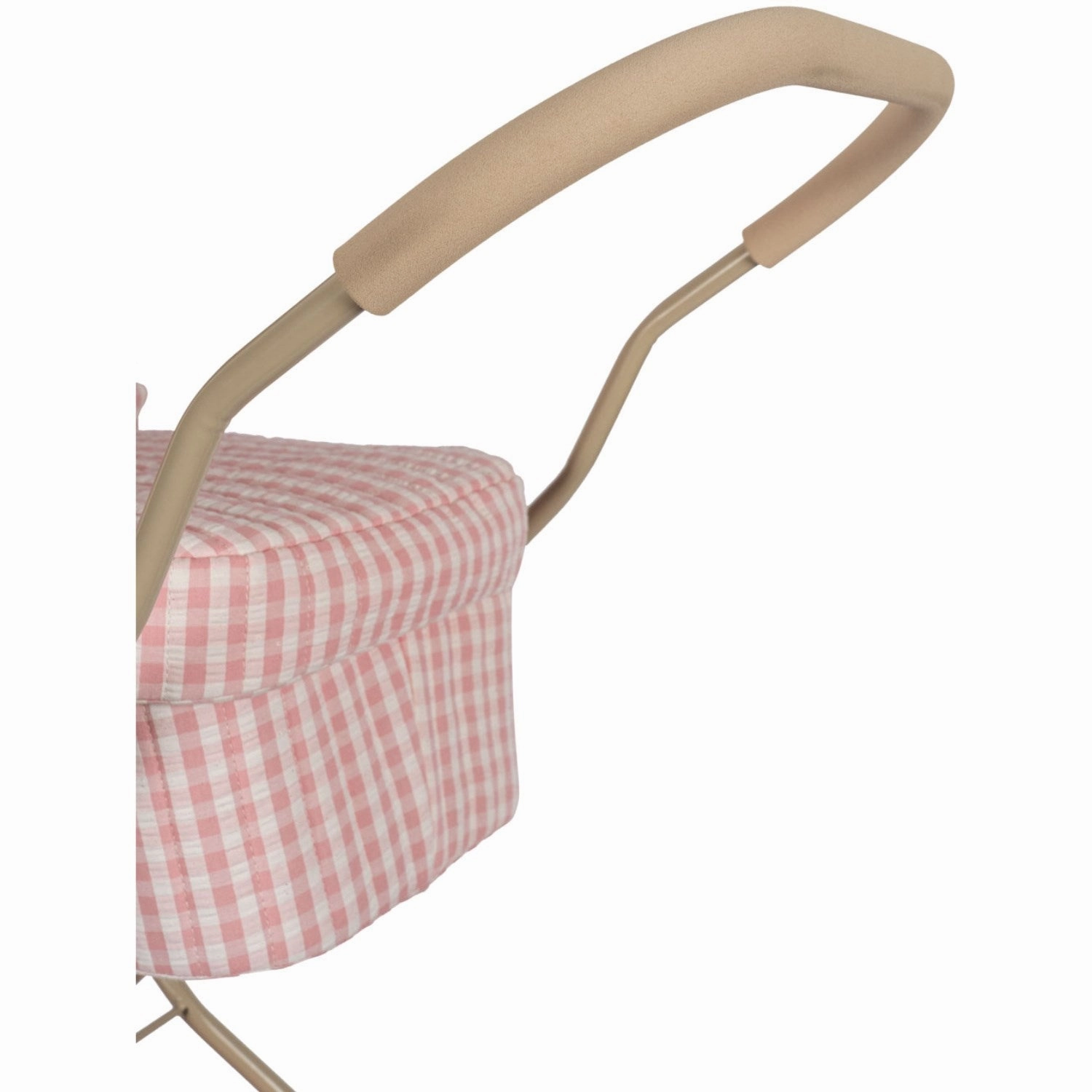 Konges Sljd Powder Pink Check Doll Pram