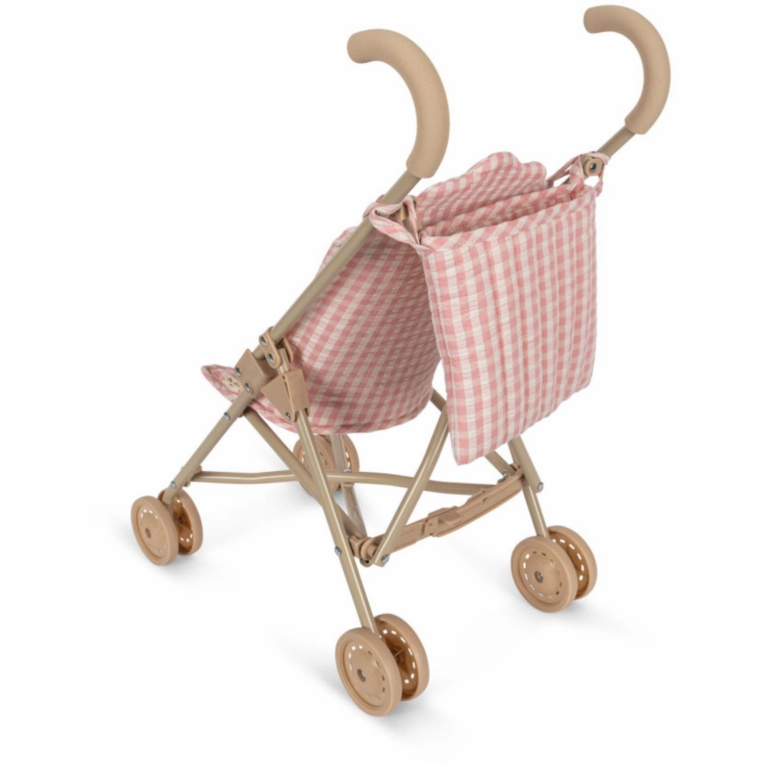 Konges Sljd Powder Pink Check Doll Stroller