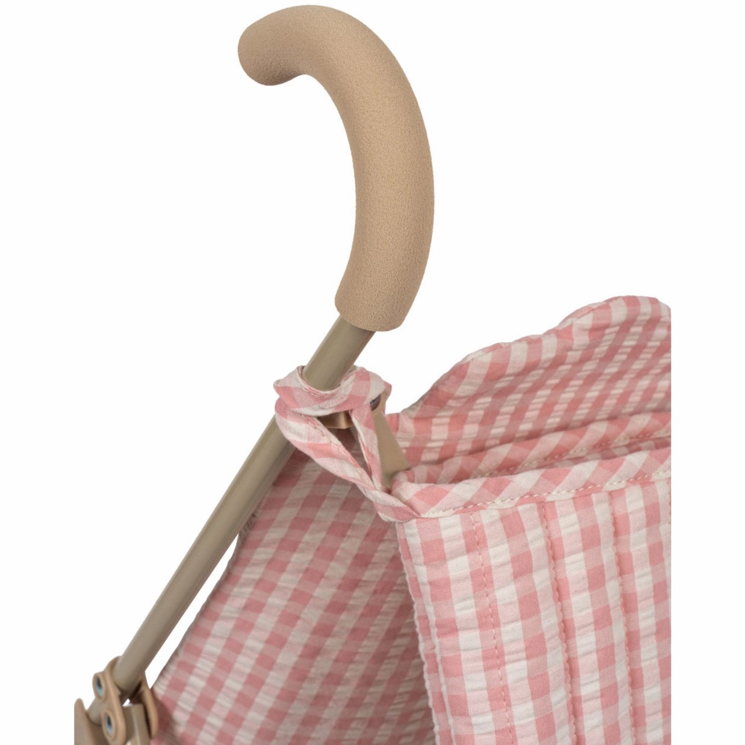 Konges Sljd Powder Pink Check Doll Stroller
