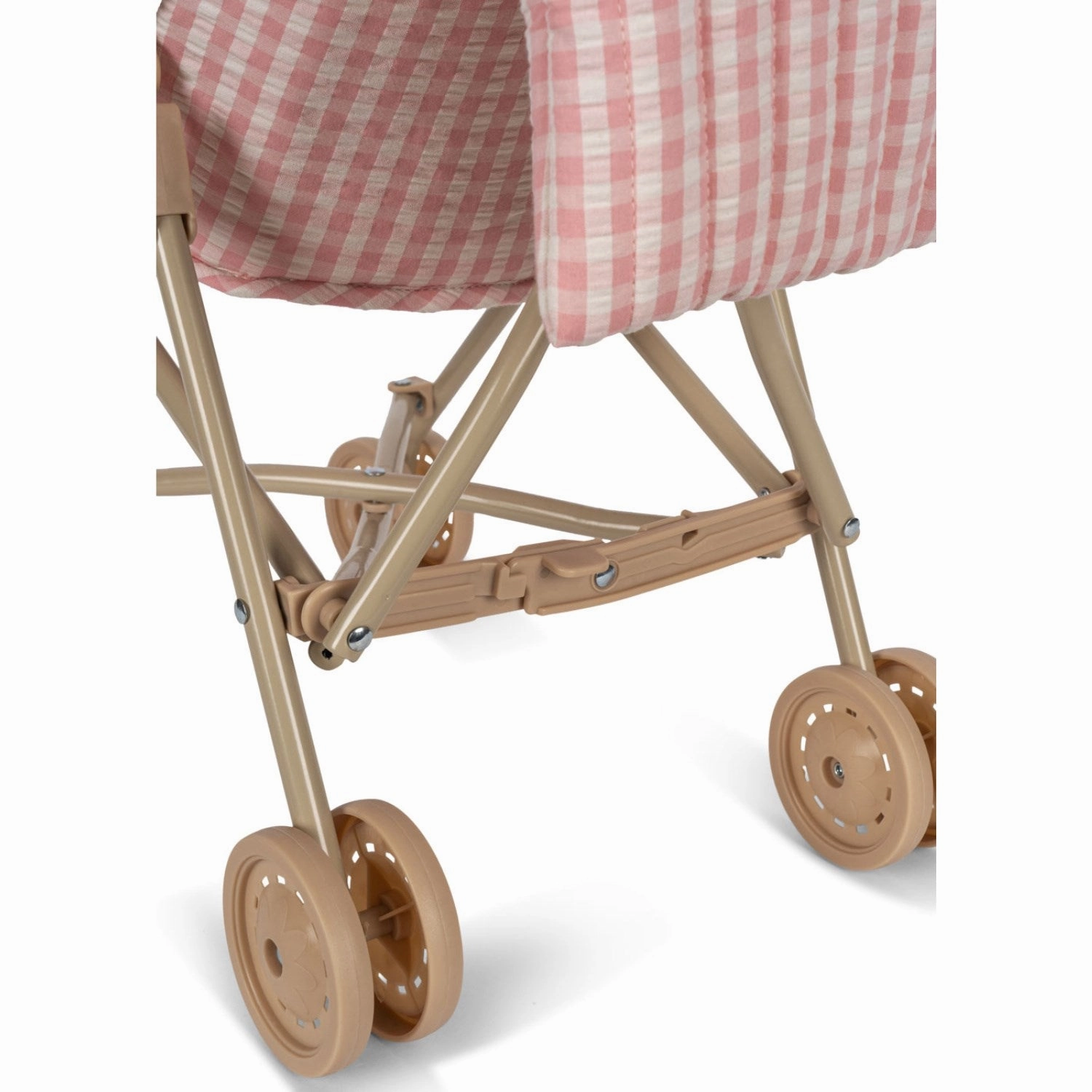Konges Sljd Powder Pink Check Doll Stroller