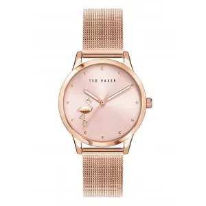 Ladies Fitzrovia Flamingo Stainless Steel Rose Gold Tone Watch BKPFZF011