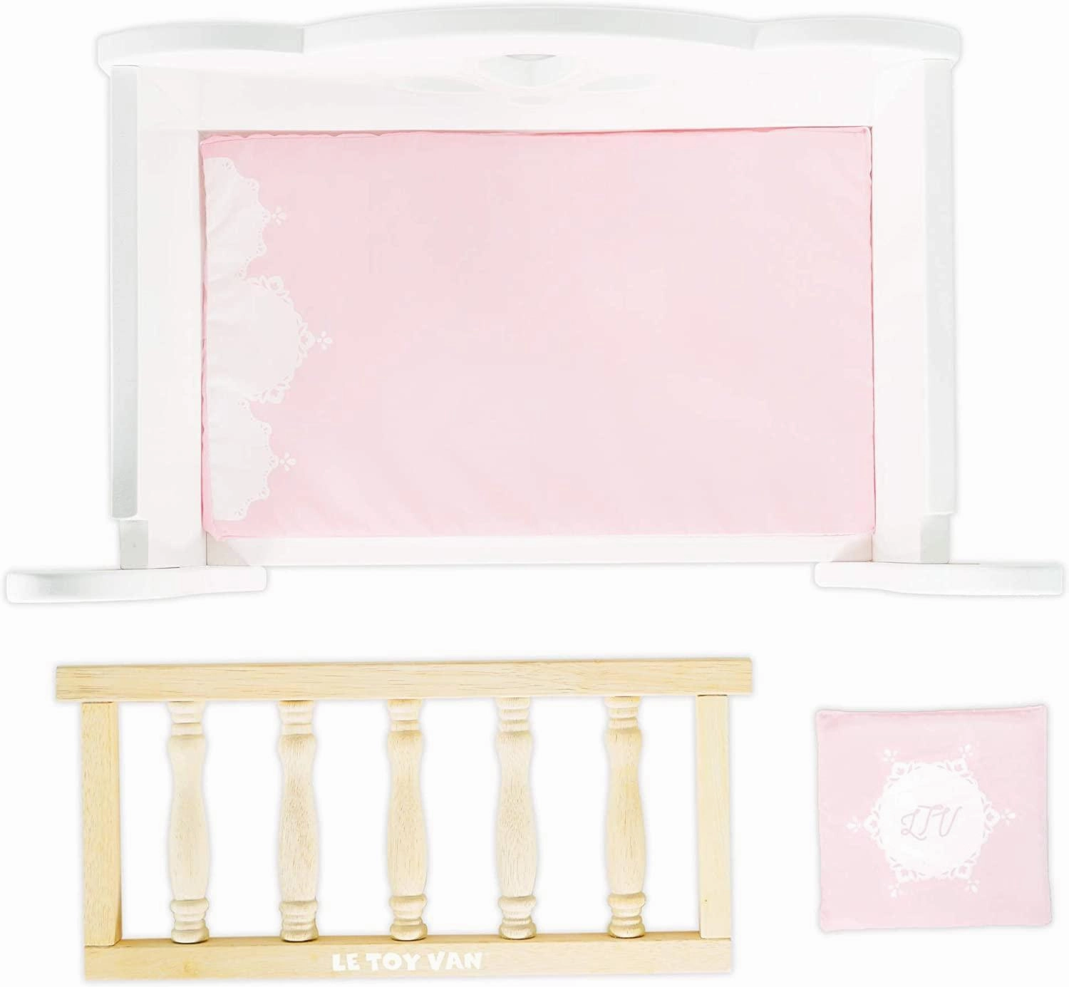 Le Toy Van Beautiful Sleigh Doll Cot